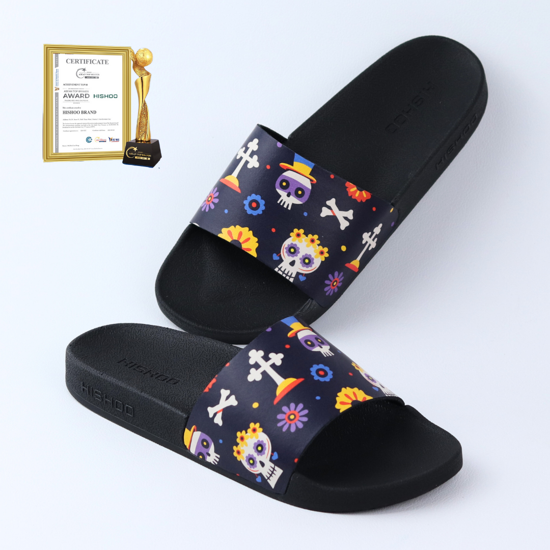 Mô tả Dép quai ngang slipper Lễ Các Đẳng Mexico cao cấp nam, nữ HISHOO siêu nhẹ da Bò thời trang size 36 - 45 U113 - 9