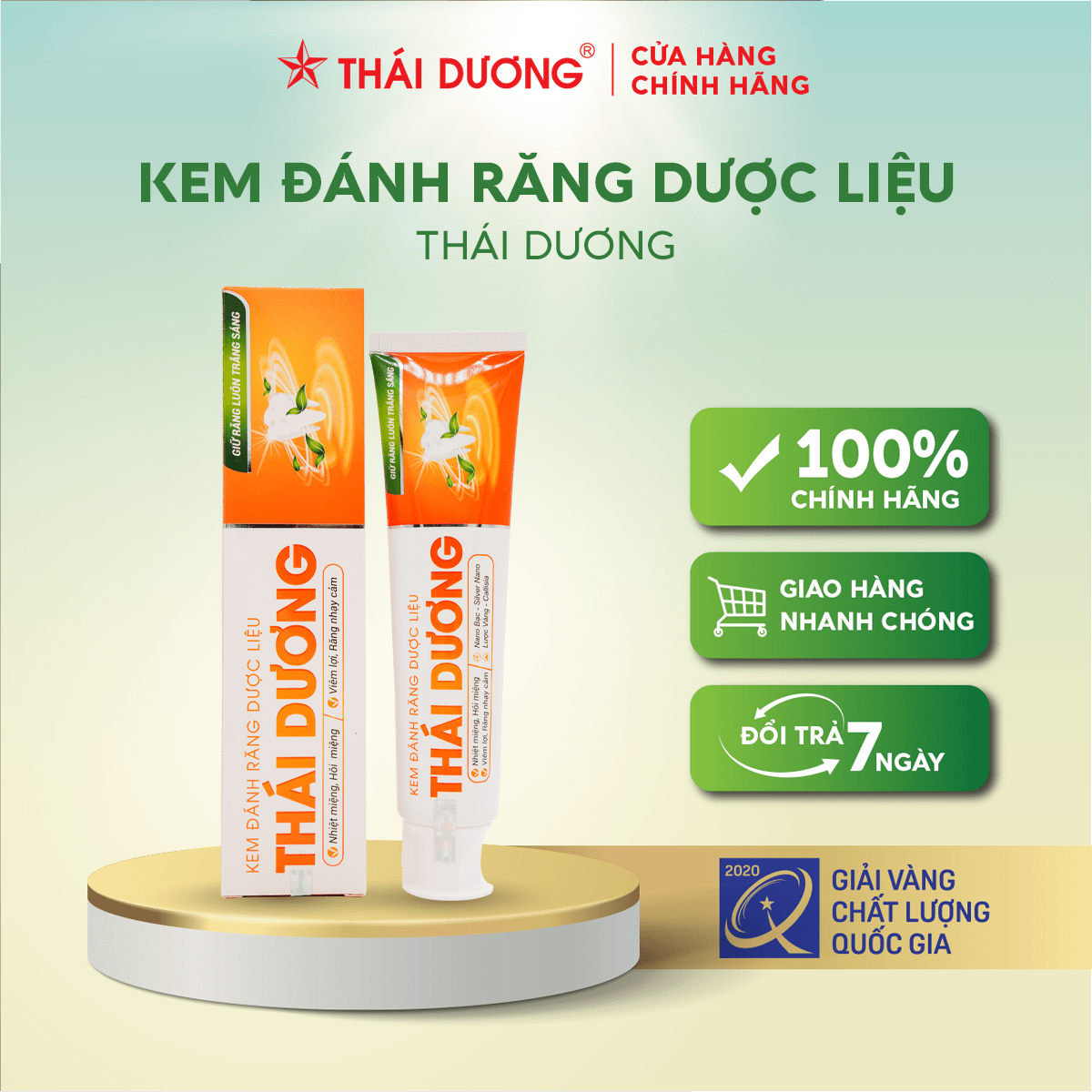 Mô tả Kem đánh răng dược liệu Sao Thái Dương 150g - Sao Thái Dương Kem đánh răng giảm ê buốt, sâu răng, chảy máu chân răng - 1