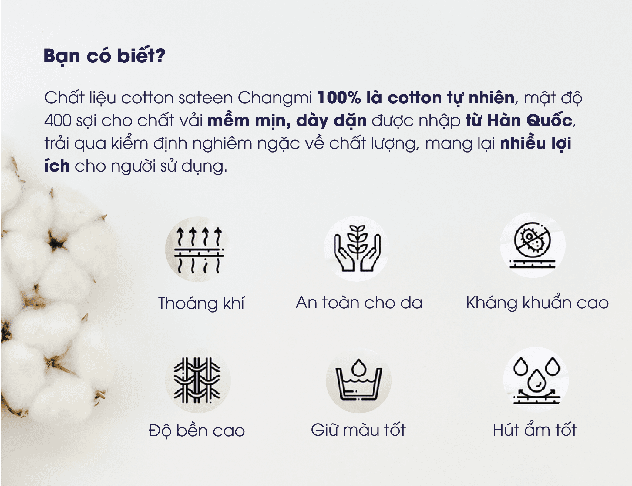 Mô tả Ga giường Changmi Bedding 100% Cotton Sateen trắng trơn 400 sợi. Tiêu chuẩn khách sạn - 2