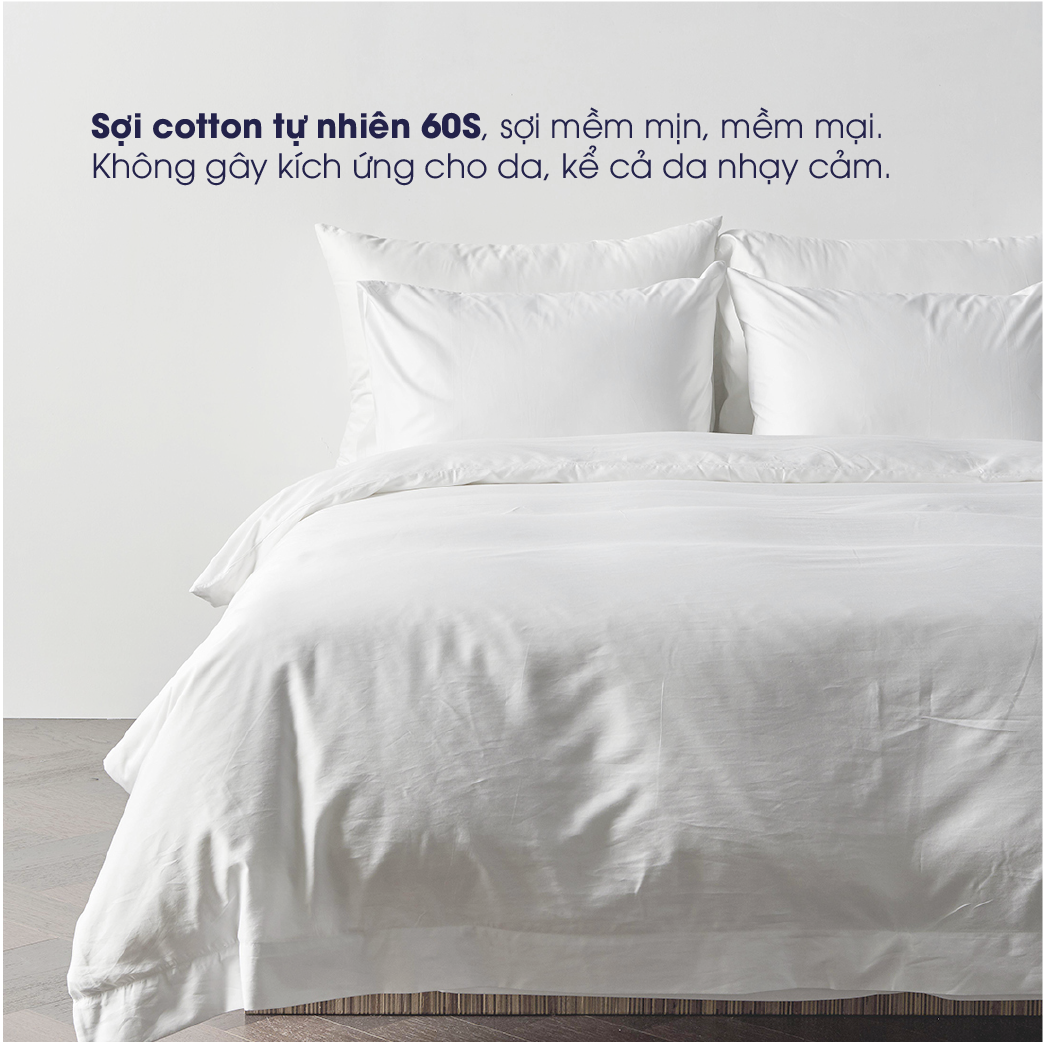 Mô tả Ga giường Changmi Bedding 100% Cotton Sateen trắng trơn 400 sợi. Tiêu chuẩn khách sạn - 3