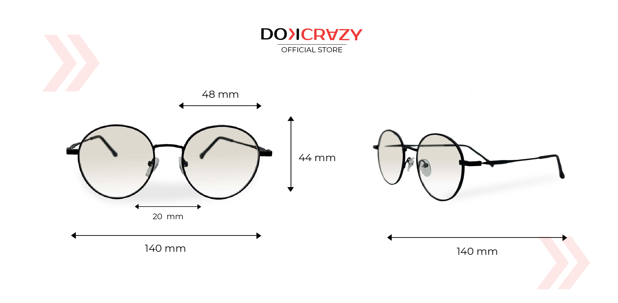 Mô tả Gọng Kính Thời Trang DOKCRAZY SUNIM Đổi Màu Nhẹ Khi Ra Nắng, Chống UV, Tia Cực Tím Kim Loại - 2