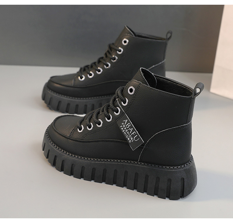 Mô tả Giày Boots Nữ Đế Cao Bốt Nữ MEELY Phiên Bản Hàn Quốc Trẻ Trung Năng Động - ZY12 - 4