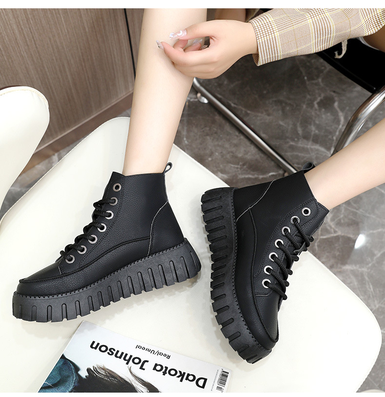 Mô tả Giày Boots Nữ Đế Cao Bốt Nữ MEELY Phiên Bản Hàn Quốc Trẻ Trung Năng Động - ZY12 - 5