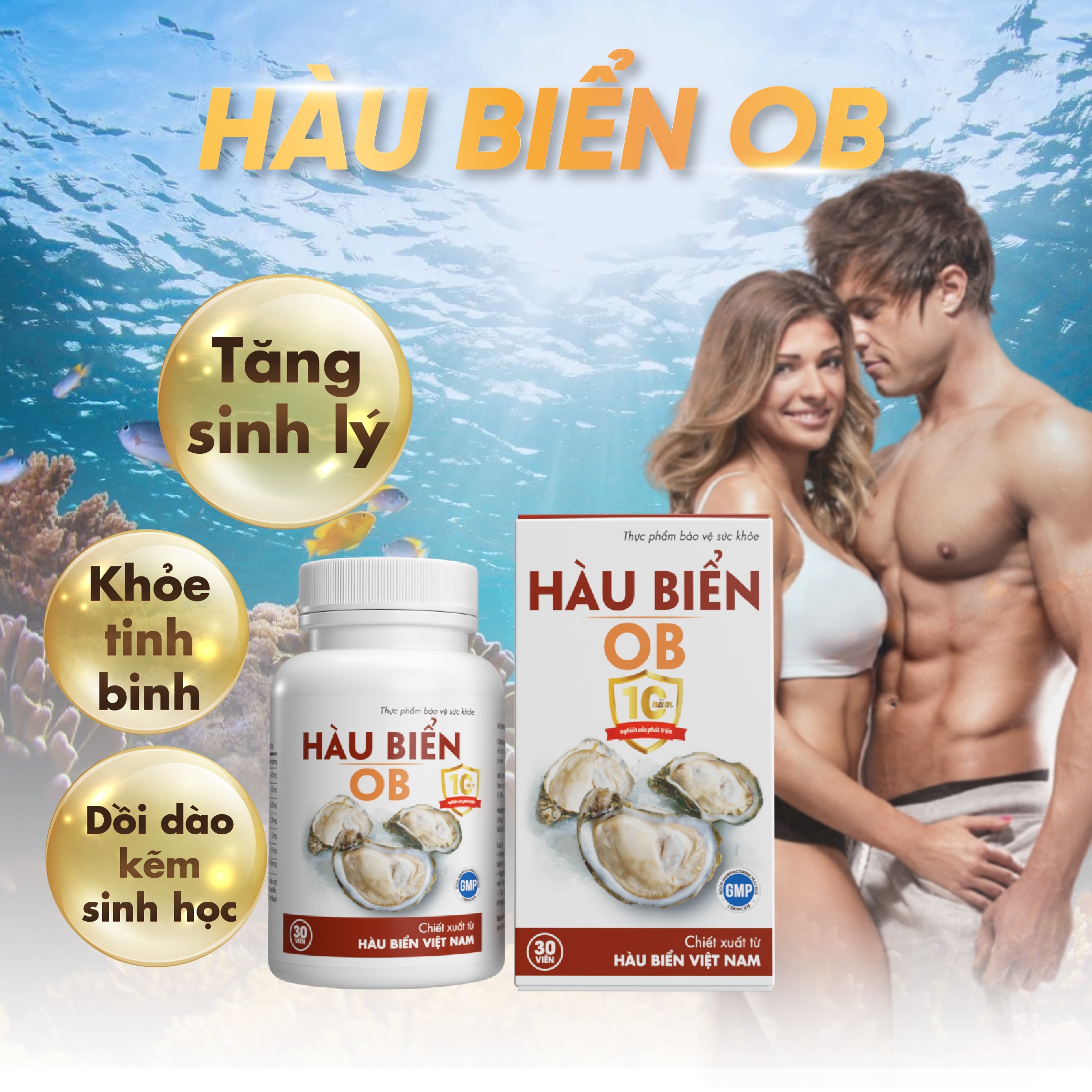 Mô tả Bổ Tinh Trùng Hàu Biển Ob Tăng Sinh Lý Nam Oyster (Hộp 30v) GrowGreenAZ - 1