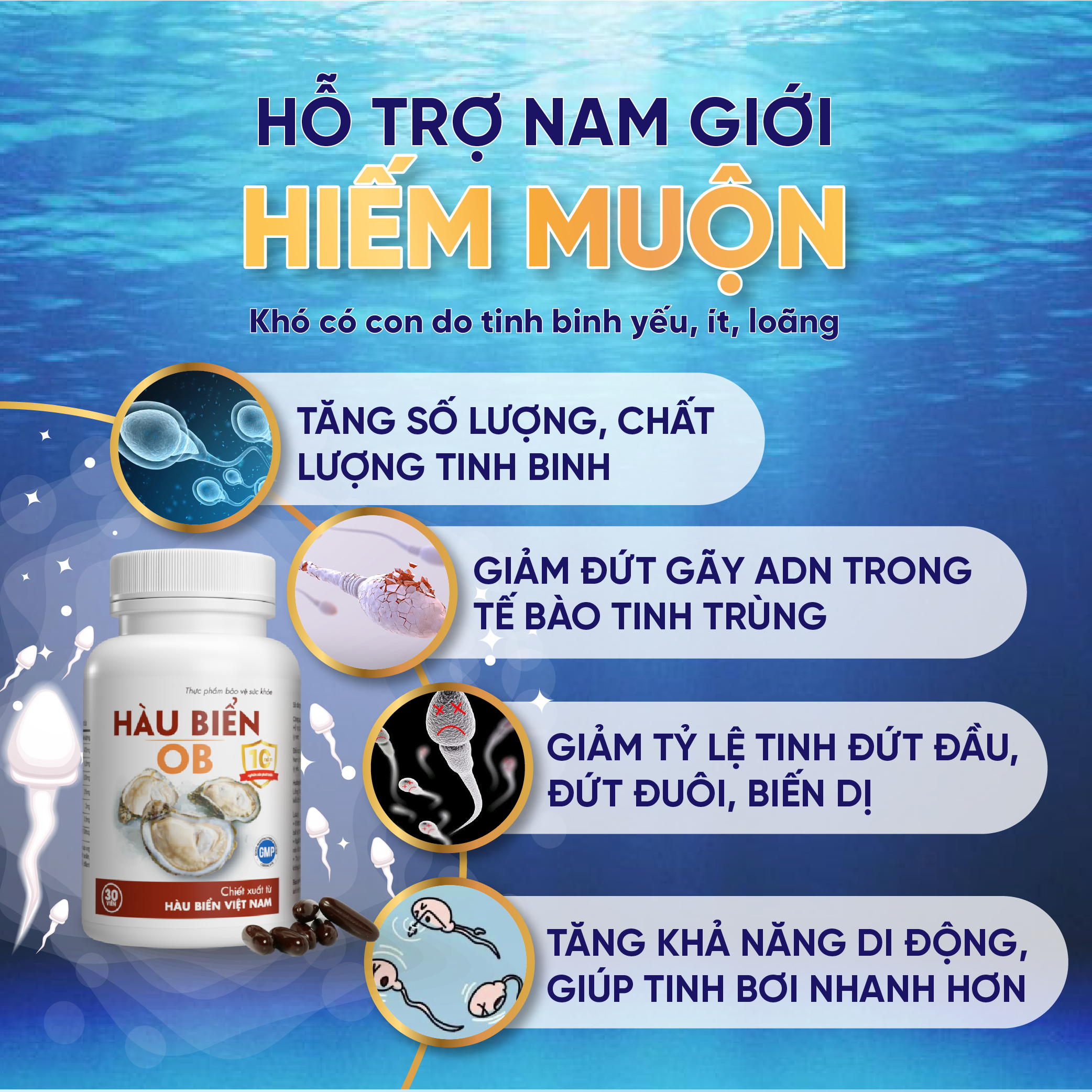 Mô tả Bổ Tinh Trùng Hàu Biển Ob Tăng Sinh Lý Nam Oyster (Hộp 30v) GrowGreenAZ - 7
