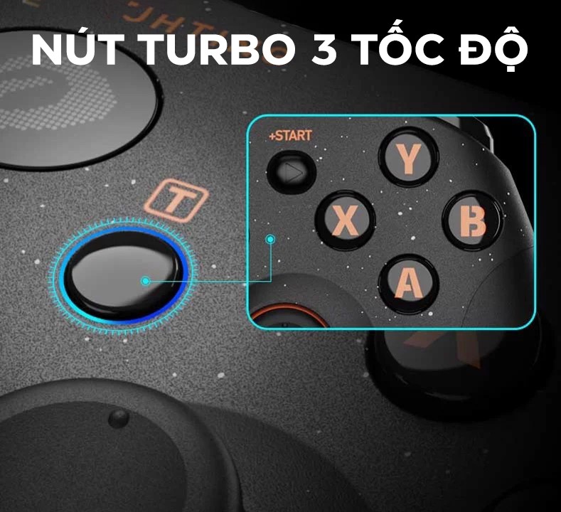 Mô tả Tay cầm game Dareu H101X Hồng / Đen không dây ( Pin sạc 650mAh, Bluetooth 5.0 ,Dây Type-C ) - 3