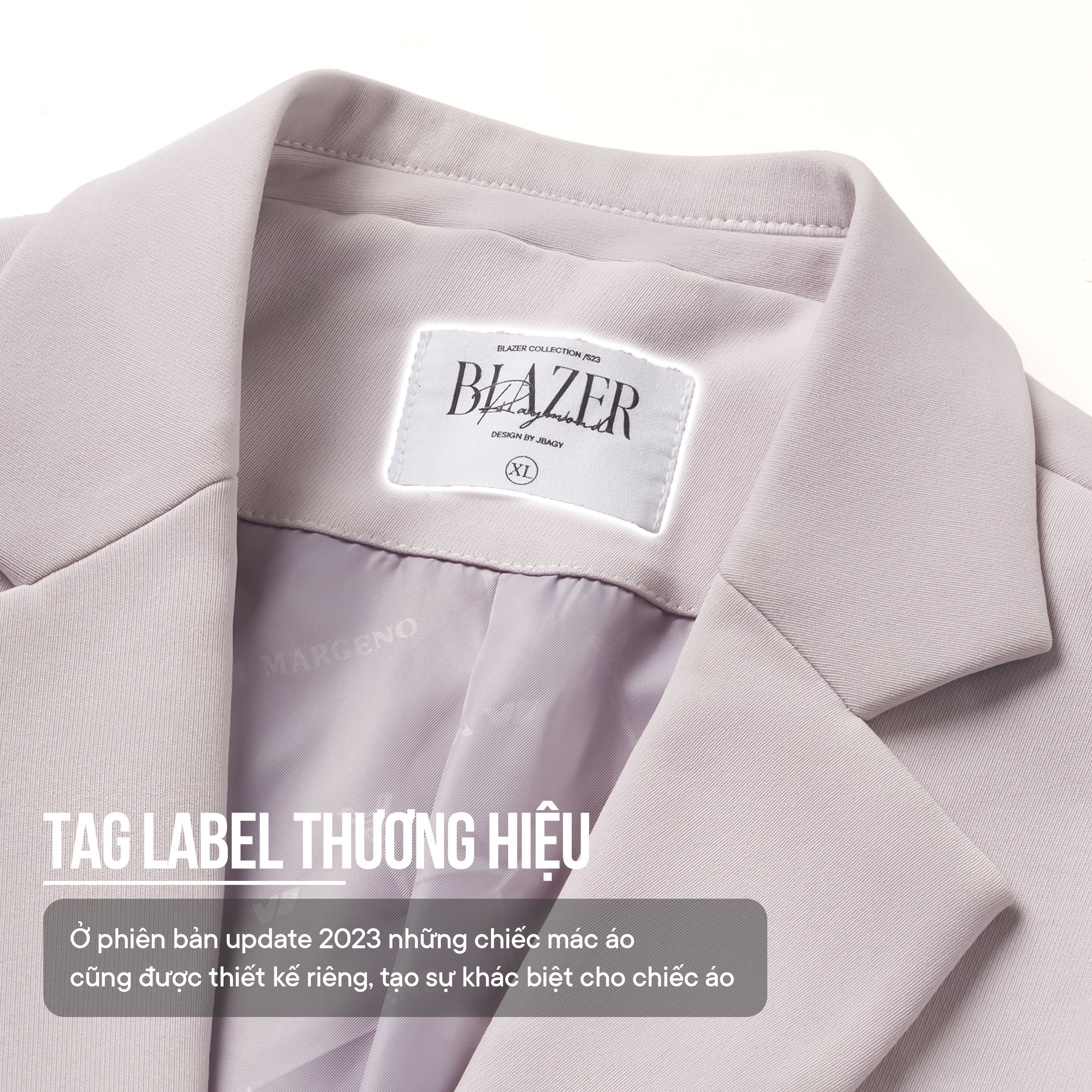 Mô tả Áo khoác blazer nam JBAGY Classic 3 lớp dầy dặn, có đệm vai tinh tế phong cách Hàn Quốc JK007 - 6
