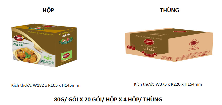 Mô tả Gia vị Giả Cầy Barona 80g ướp ngon chuẩn vị không cần nêm nếm - 2