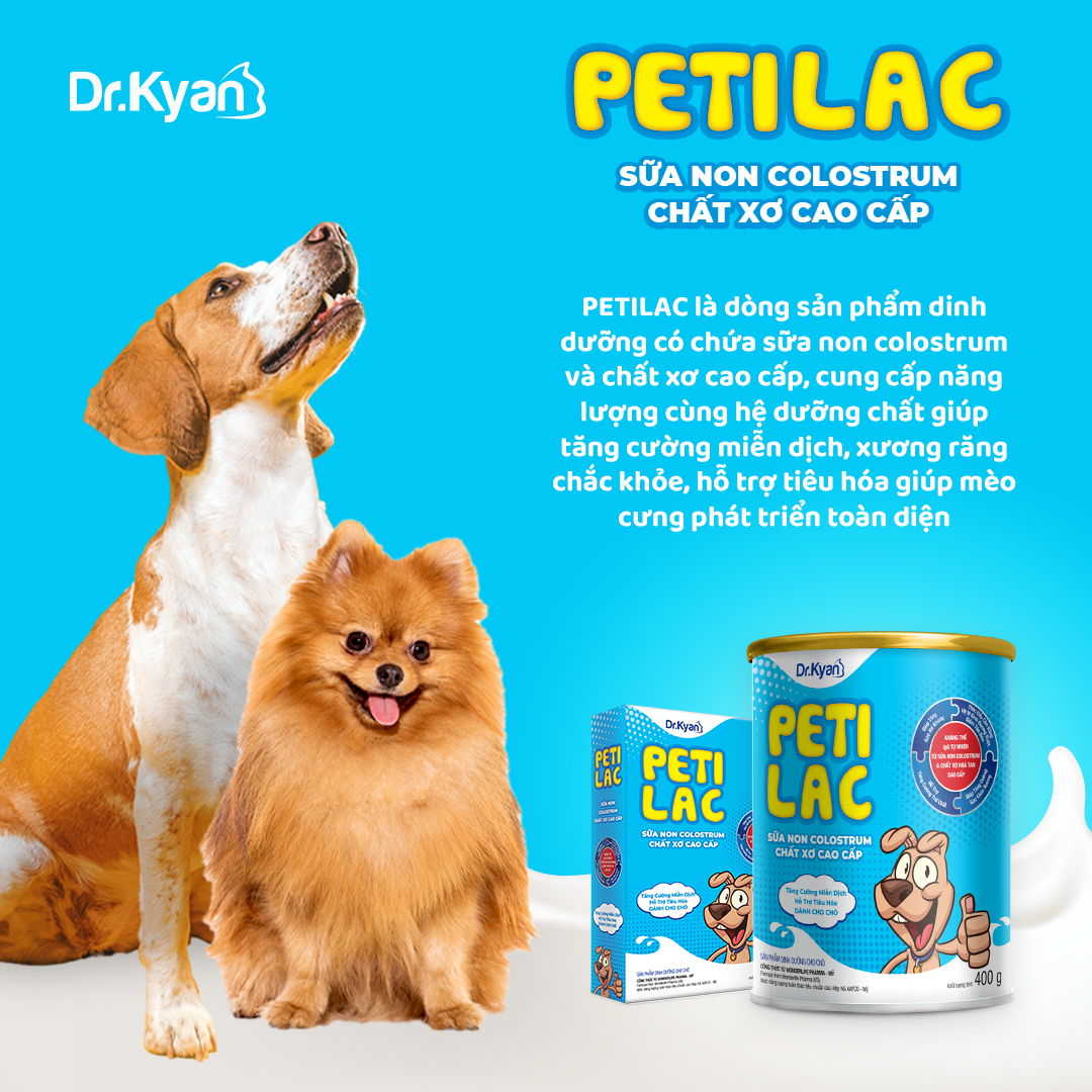 Mô tả DrKyan - Sữa bột dinh dưỡng PETILAC - Bổ sung sữa non Colostrum & Chất xơ cao cấp cho chó 100g - 2