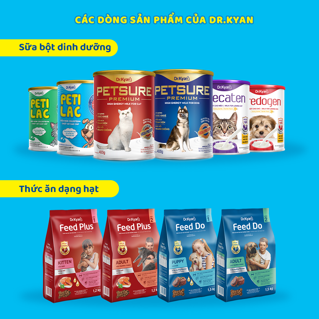 Mô tả DrKyan - Sữa bột dinh dưỡng PETILAC - Bổ sung sữa non Colostrum & Chất xơ cao cấp cho chó 100g - 8