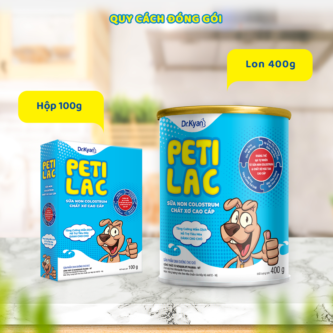 Mô tả DrKyan - Sữa bột dinh dưỡng PETILAC - Bổ sung sữa non Colostrum & Chất xơ cao cấp cho chó 100g - 7