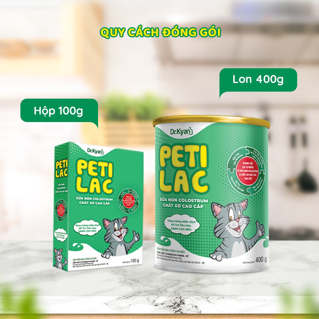 Mô tả DrKyan - Sữa bột dinh dưỡng PETILAC - Bổ sung sữa non Colostrum & Chất xơ cao cấp cho mèo 100g - 7