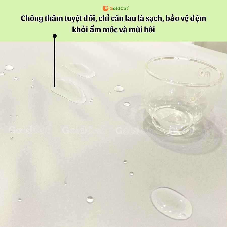 Mô tả Ga Chống Thấm Cho Bé GOLDCAT 2 Lớp Cao Cấp, Mặt Vải Cotton Siêu Mềm, Giúp Ngăn Ẩm Ướt, Hôi Mốc. - 4