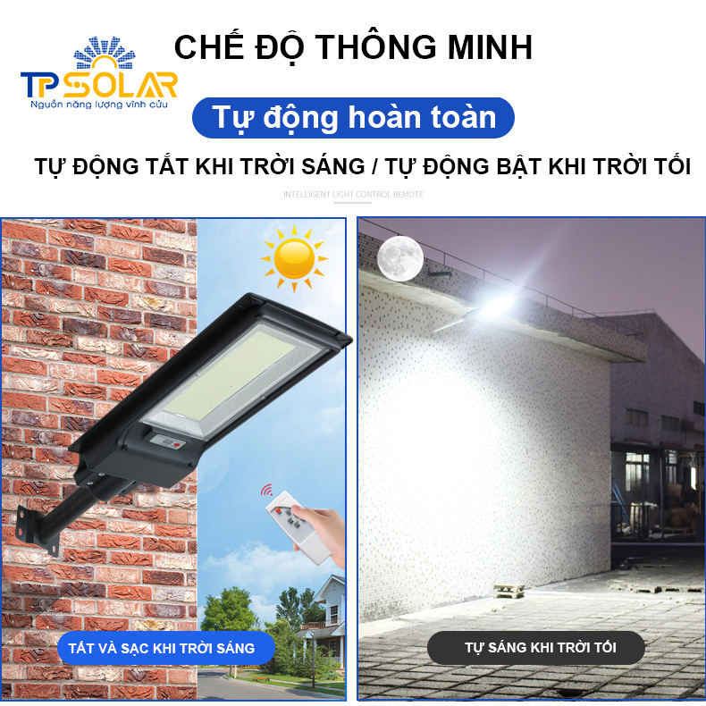 Mô tả Đèn Đường Liền Thể Năng Lượng Mặt Trời TP SOLAR TP-D200 Công Suất 200W Cảm Biến Chuyển Động, Chống Nước IP68 - BH 3 Năm - 3