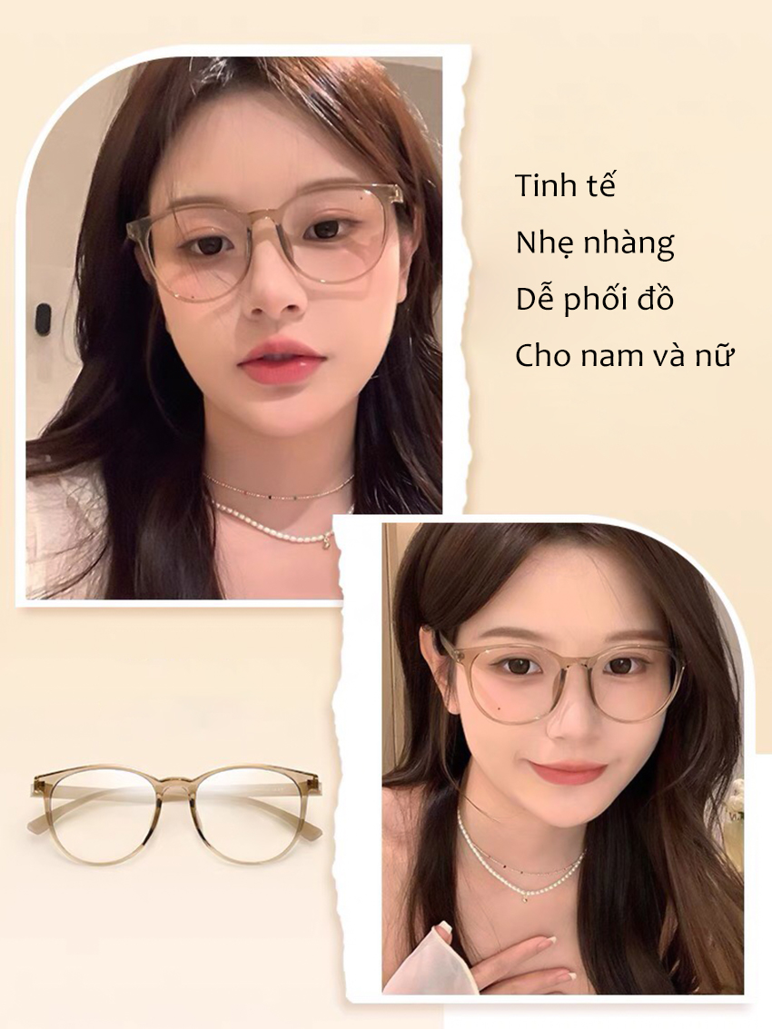 Mô tả Kính Chống Ánh Sáng Xanh Gọng Siêu Dẻo AORON Giảm Mỏi Mắt Chống Tia Bức Xạ, Hạn Chế Cận Thị Có Thể Thay Tròng AK146 - 8