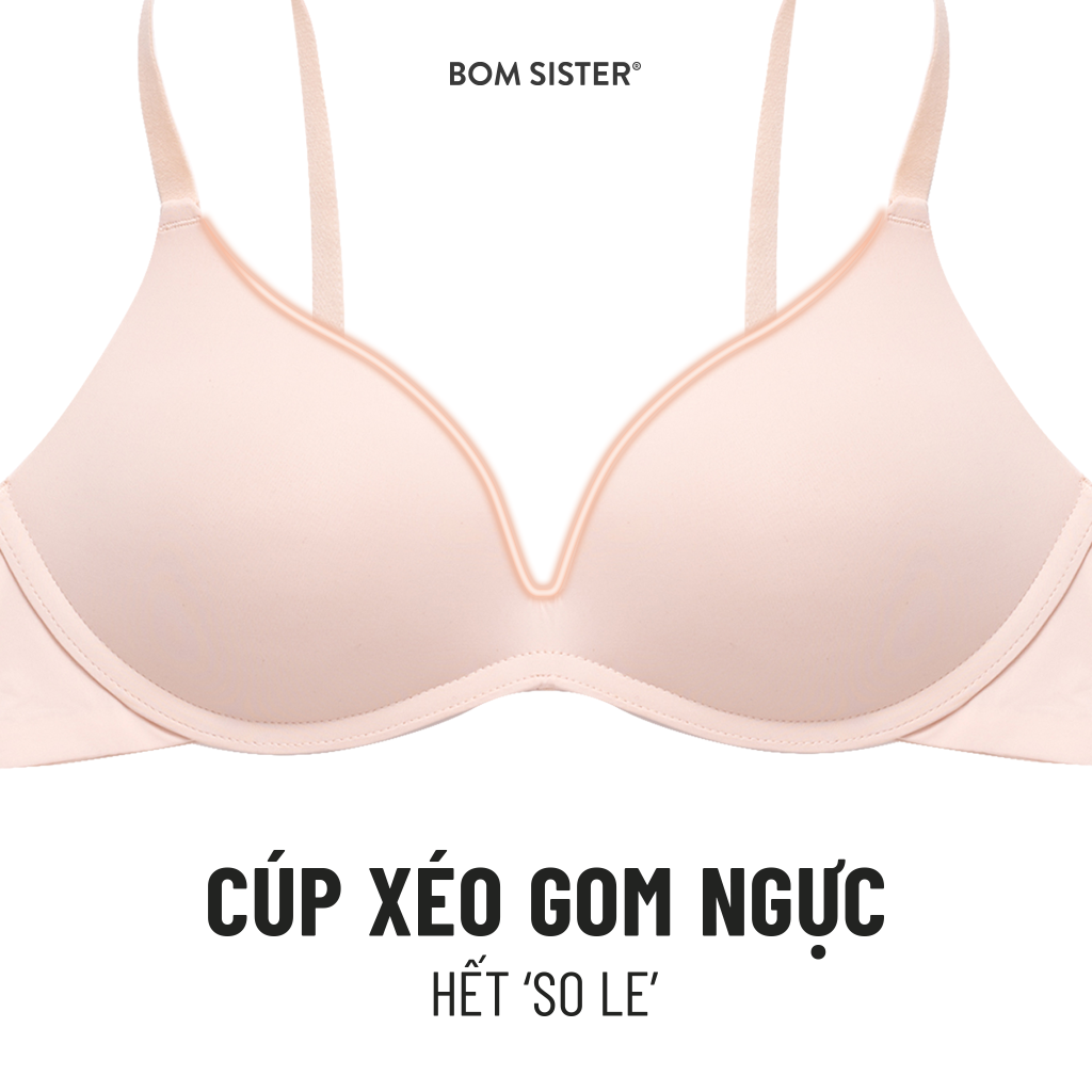 Mô tả Áo lót không gọng, áo ngực mút mỏng thun lạnh thoải mái, áo lót học sinh nâng tự nhiên BOM SISTER A1016 - 2