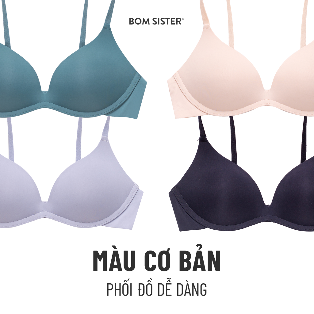 Mô tả Áo lót không gọng, áo ngực mút mỏng thun lạnh thoải mái, áo lót học sinh nâng tự nhiên BOM SISTER A1016 - 6