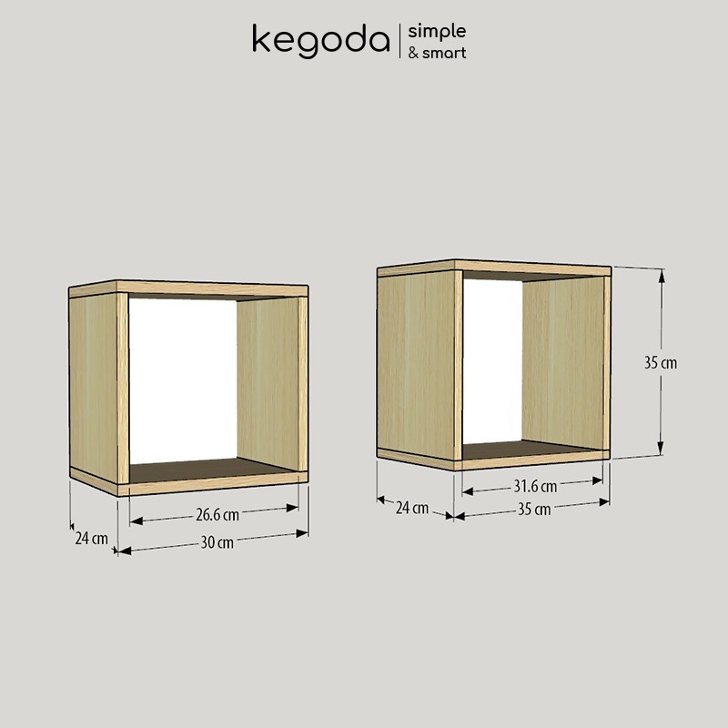 Mô tả Kệ Ô Vuông Đa Năng Có Thể Liên Kết Để Giày, Sách Và Đồ Trang Trí KEGODA KGD30 - 2