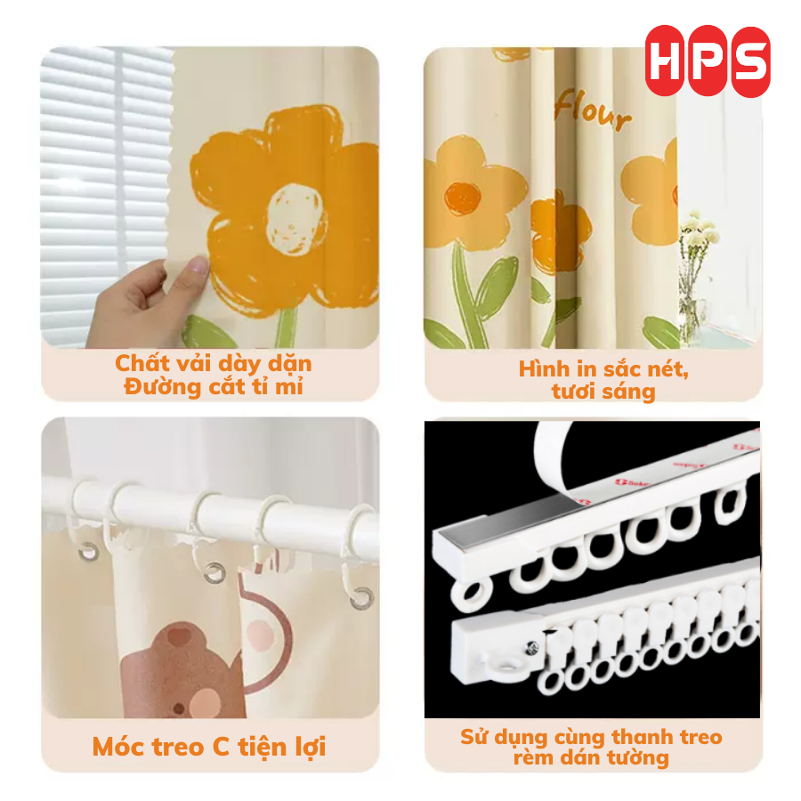 Thanh treo rèm dán tường chịu lực, không cần khoan tường , Ray trượt đa ...