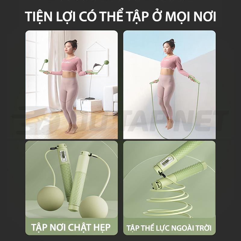 Mô tả Dây Nhảy Thể Dục Đếm Số Vòng MixSport Rèn Luyện Sức Khoẻ Và Giảm Cân Hiệu Quả DTN09 - 2