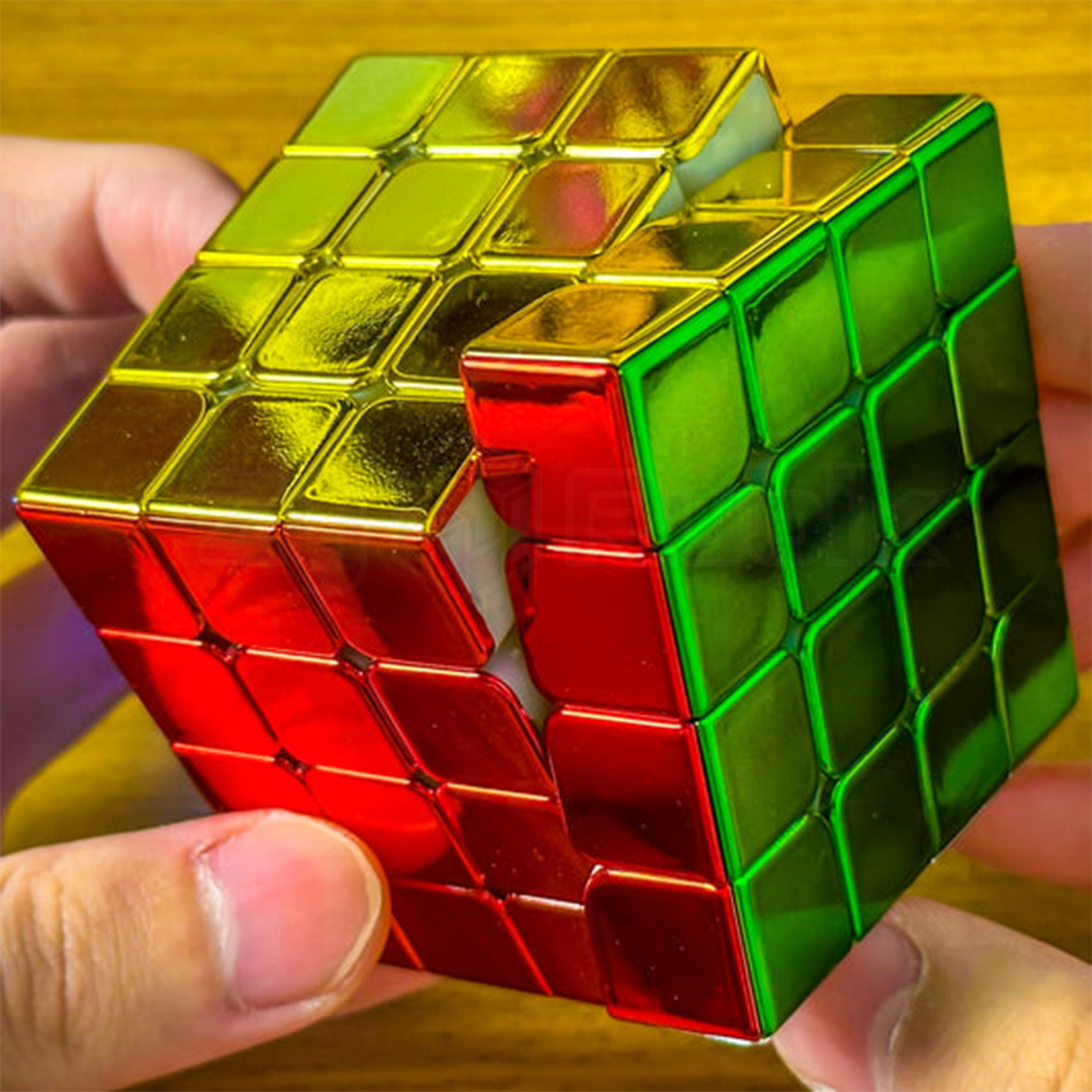 Rubik 4x4x4 Cyclone Boys Metallic Có Nam Châm- Rubic Gương 4 Tầng Đồ ...