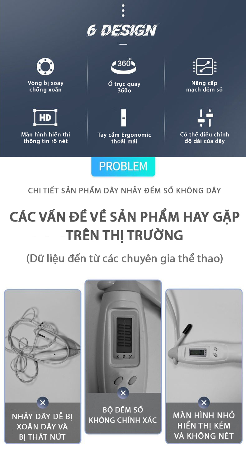 Mô tả Dây Nhảy Đếm Số Đo Calo MixSport Có Bộ Đếm Điện Tử Giúp Đếm Số Vòng Nhảy Tự Động Chính Xác DTN02 - 3