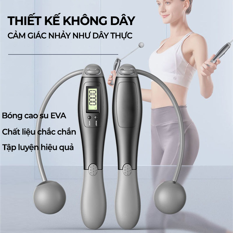 Mô tả Dây Nhảy Đếm Số Đo Calo MixSport Có Bộ Đếm Điện Tử Giúp Đếm Số Vòng Nhảy Tự Động Chính Xác DTN02 - 2