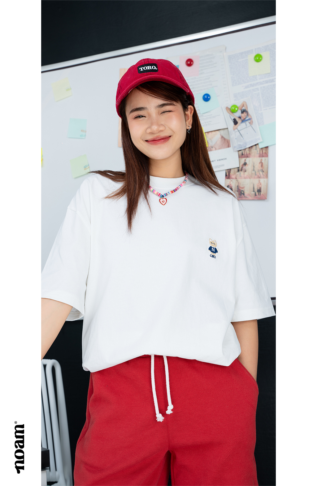 Mô tả Áo thun Form rộng NOAM Teeny Homies Unisex 100% Cotton - Màu trắng/đen/be/hồng/tím/pastel/xanh lá - 5