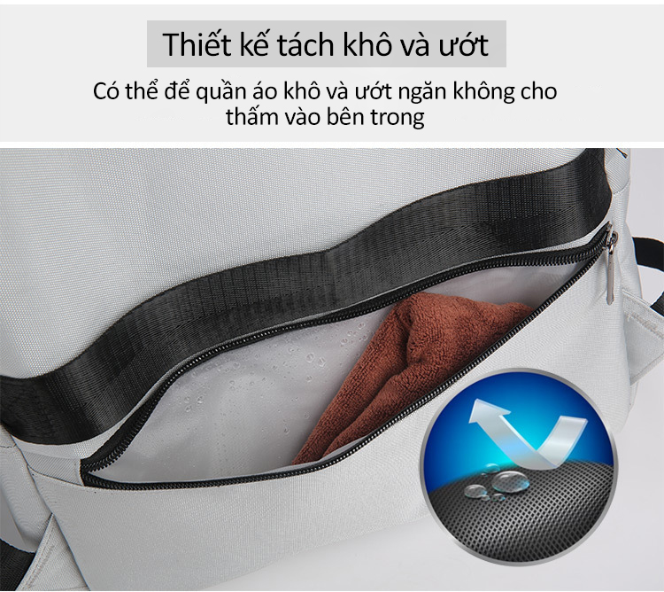 Mô tả Balo thể thao KUNO đựng vợt cầu lông tennis, túi đựng thể thao ngoài trời du lịch có ngăn đựng giày riêng - 4