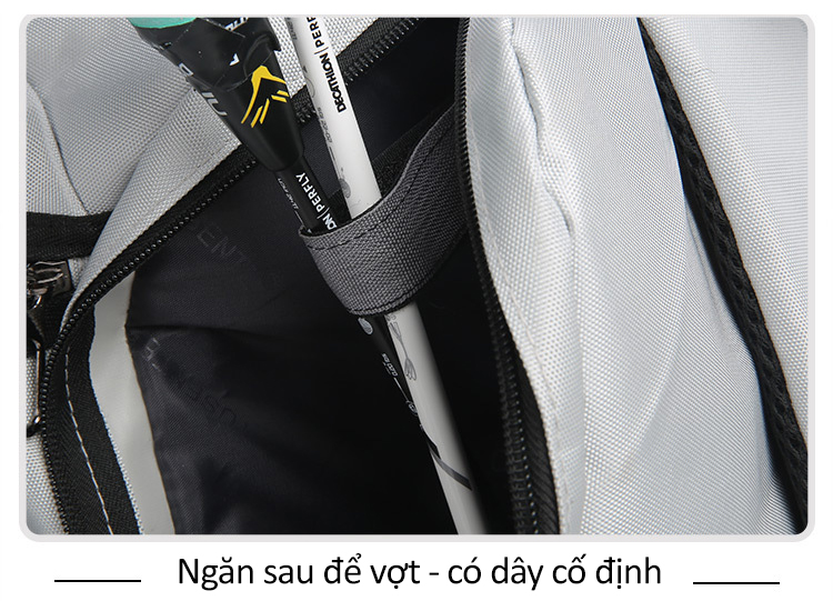 Mô tả Balo thể thao KUNO đựng vợt cầu lông tennis, túi đựng thể thao ngoài trời du lịch có ngăn đựng giày riêng - 3