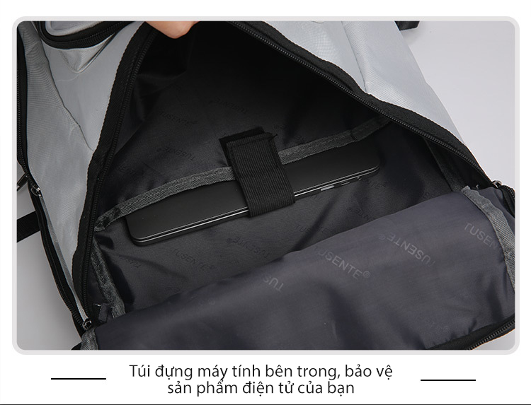 Mô tả Balo thể thao KUNO đựng vợt cầu lông tennis, túi đựng thể thao ngoài trời du lịch có ngăn đựng giày riêng - 9