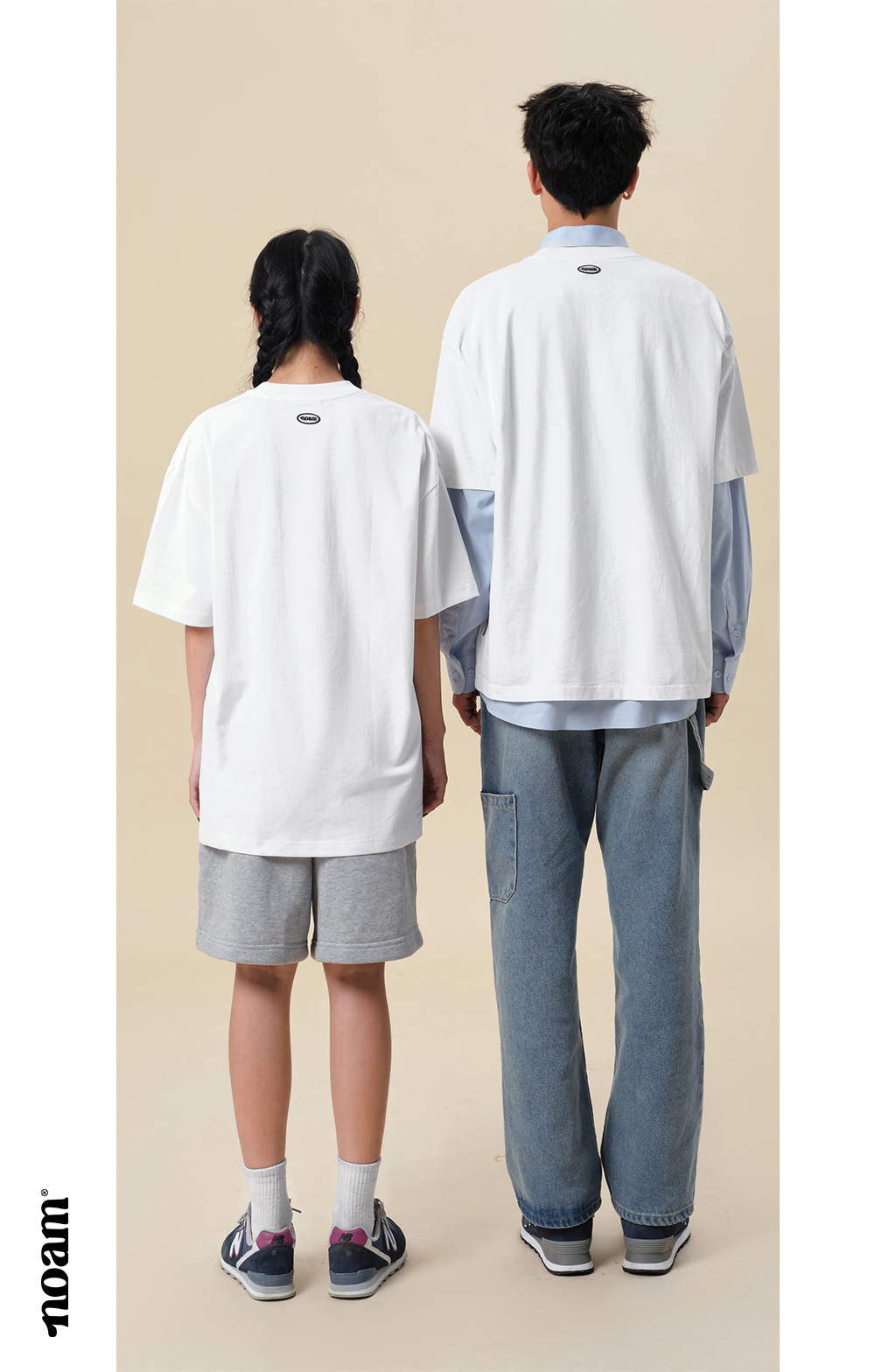 Mô tả Áo thun Form rộng NOAM Nafox Naive Unisex 100% Cotton - Màu đen/trắng - 8