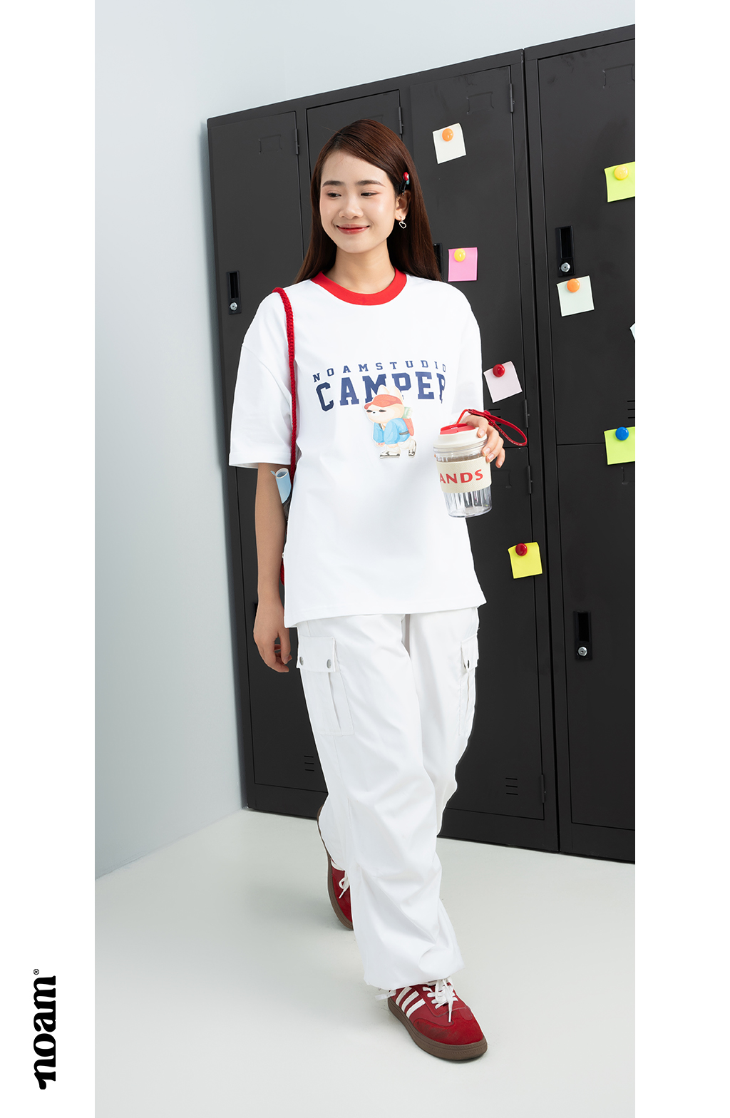 Mô tả Áo thun Form rộng NOAM Camper Unisex 100% Cotton - Màu đen/trắng - 5