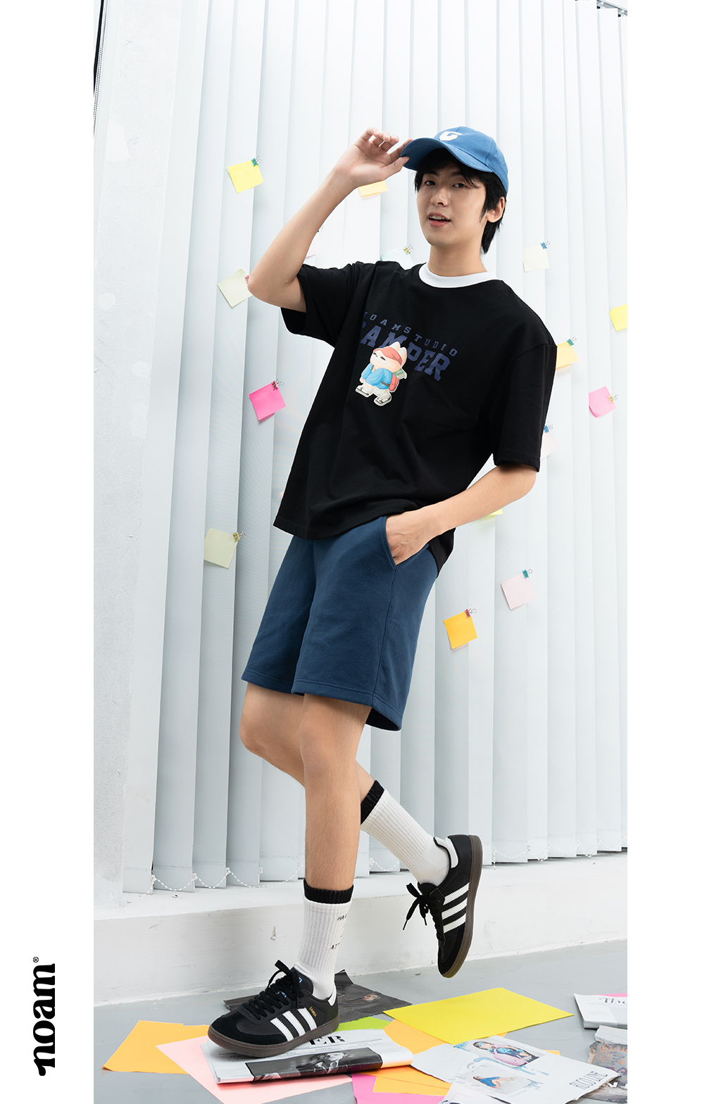 Mô tả Áo thun Form rộng NOAM Camper Unisex 100% Cotton - Màu đen/trắng - 6