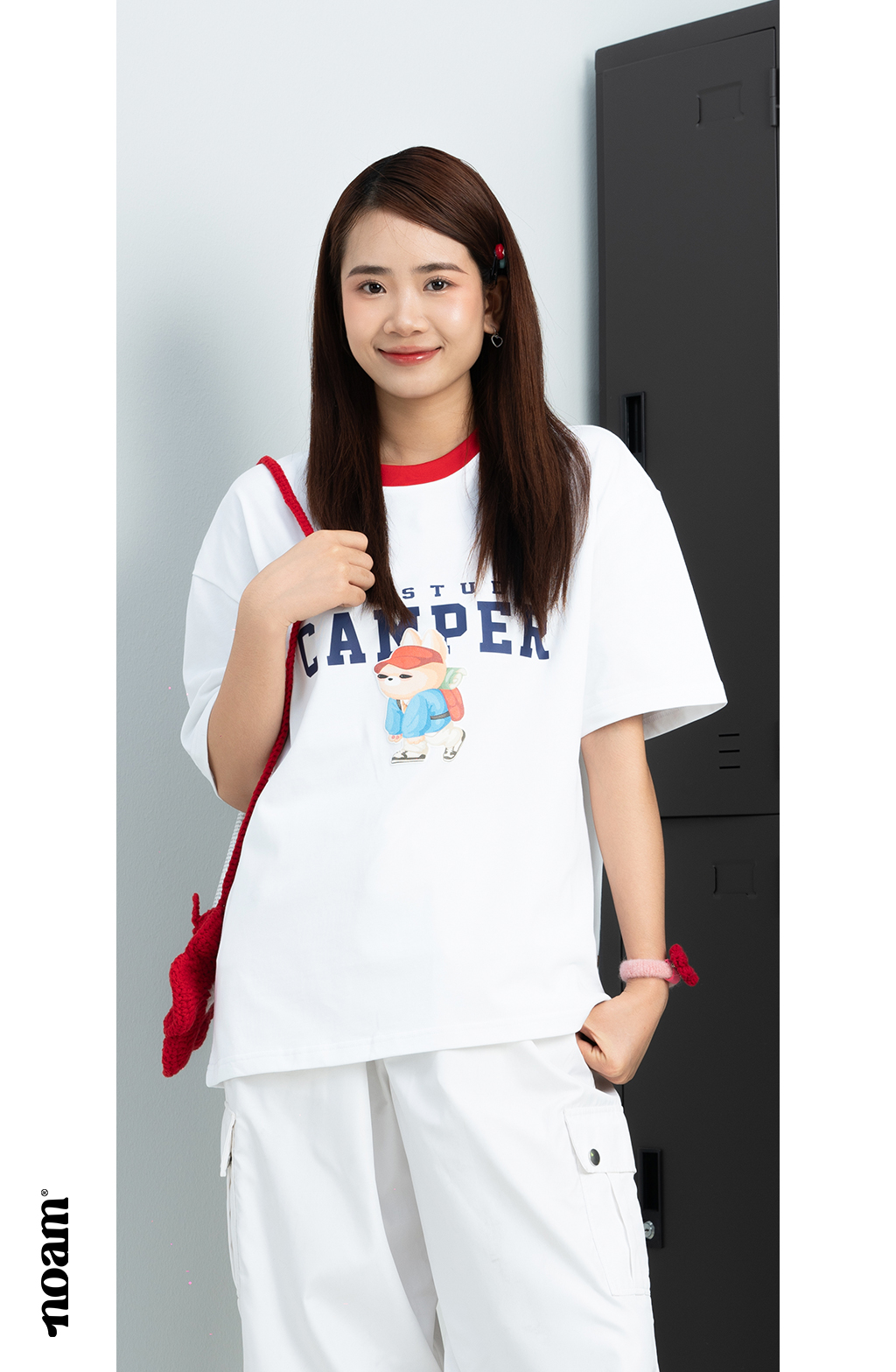 Mô tả Áo thun Form rộng NOAM Camper Unisex 100% Cotton - Màu đen/trắng - 7