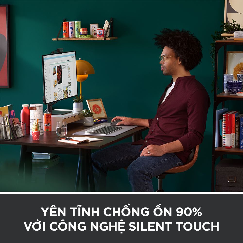 Mô tả Chuột không dây Bluetooth Logitech M550 Signature - SmartWheel, giảm ồn, 4000DPI, Đa thiết bị - 5