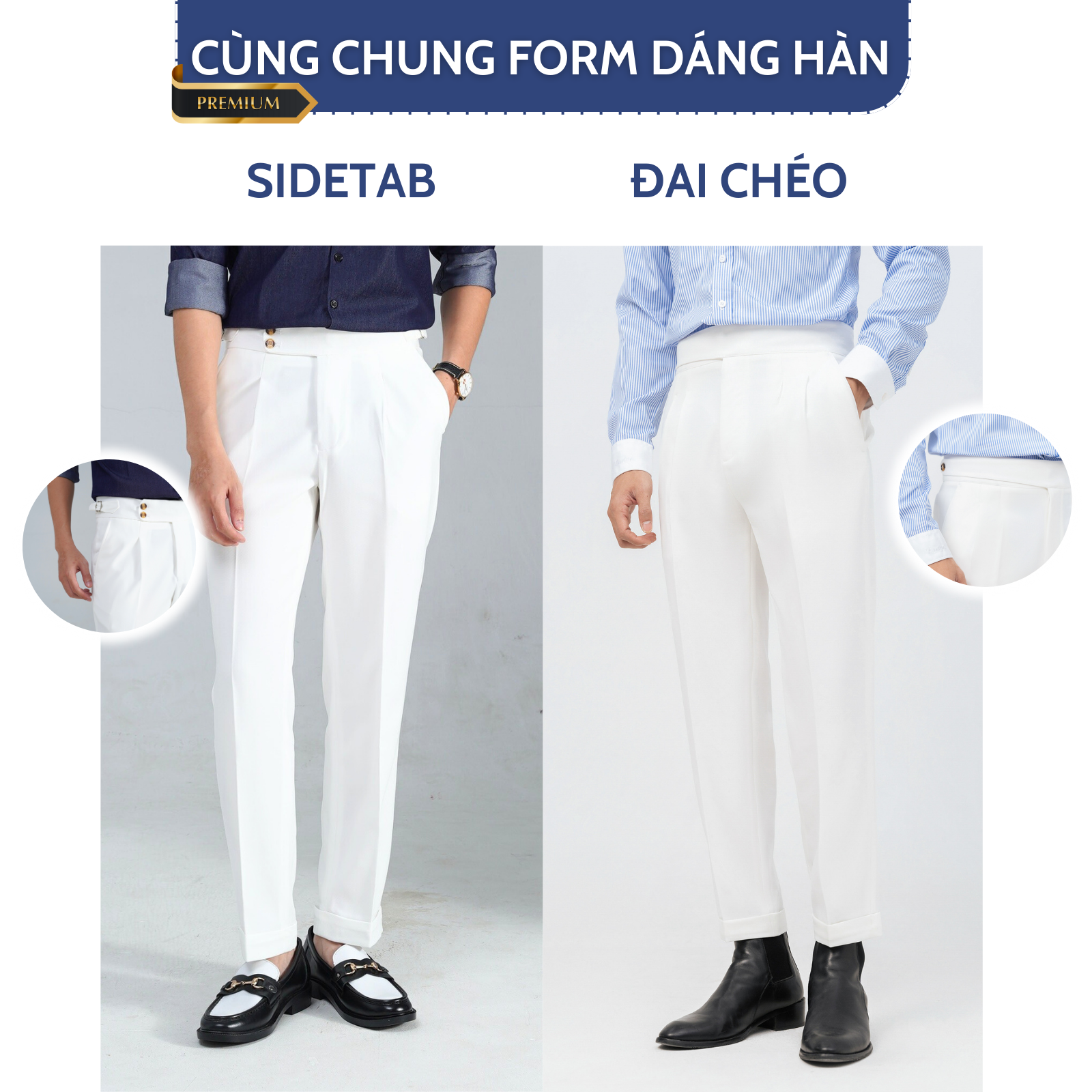 Mô tả Quần âu cạp cao nam ARMCEO dáng baggy suông Hàn cao cấp - A03 - 2