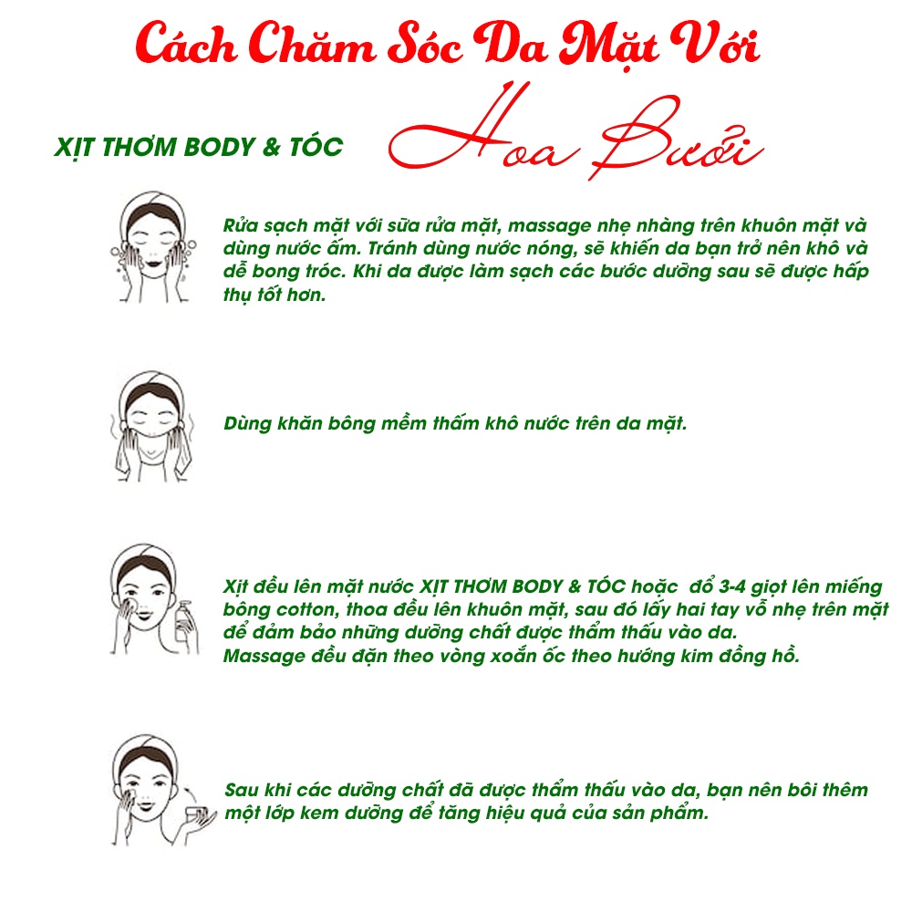 Mô tả Xịt Thơm Body & Tóc Hoa Bưởi TAMAS, chiết xuất từ thiên nhiên, an toàn lành tính, thơm như nước hoa, đẹp da, khỏe tóc. - 3