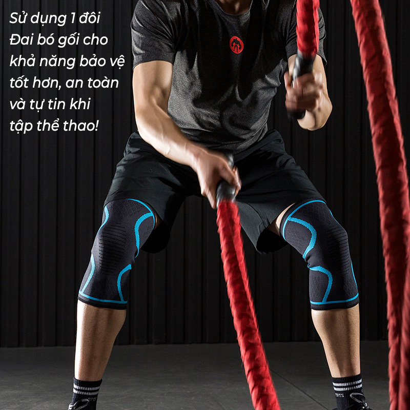 Mô tả Bó Gối Thể Thao MixSport Bảo Vệ Đầu Gối Dùng Trong Bóng Đá, Bóng Chuyền, Chạy Bộ DBG01 - 2