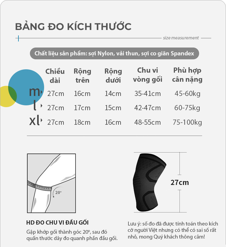 Mô tả Bó Gối Thể Thao MixSport Bảo Vệ Đầu Gối Dùng Trong Bóng Đá, Bóng Chuyền, Chạy Bộ DBG01 - 4