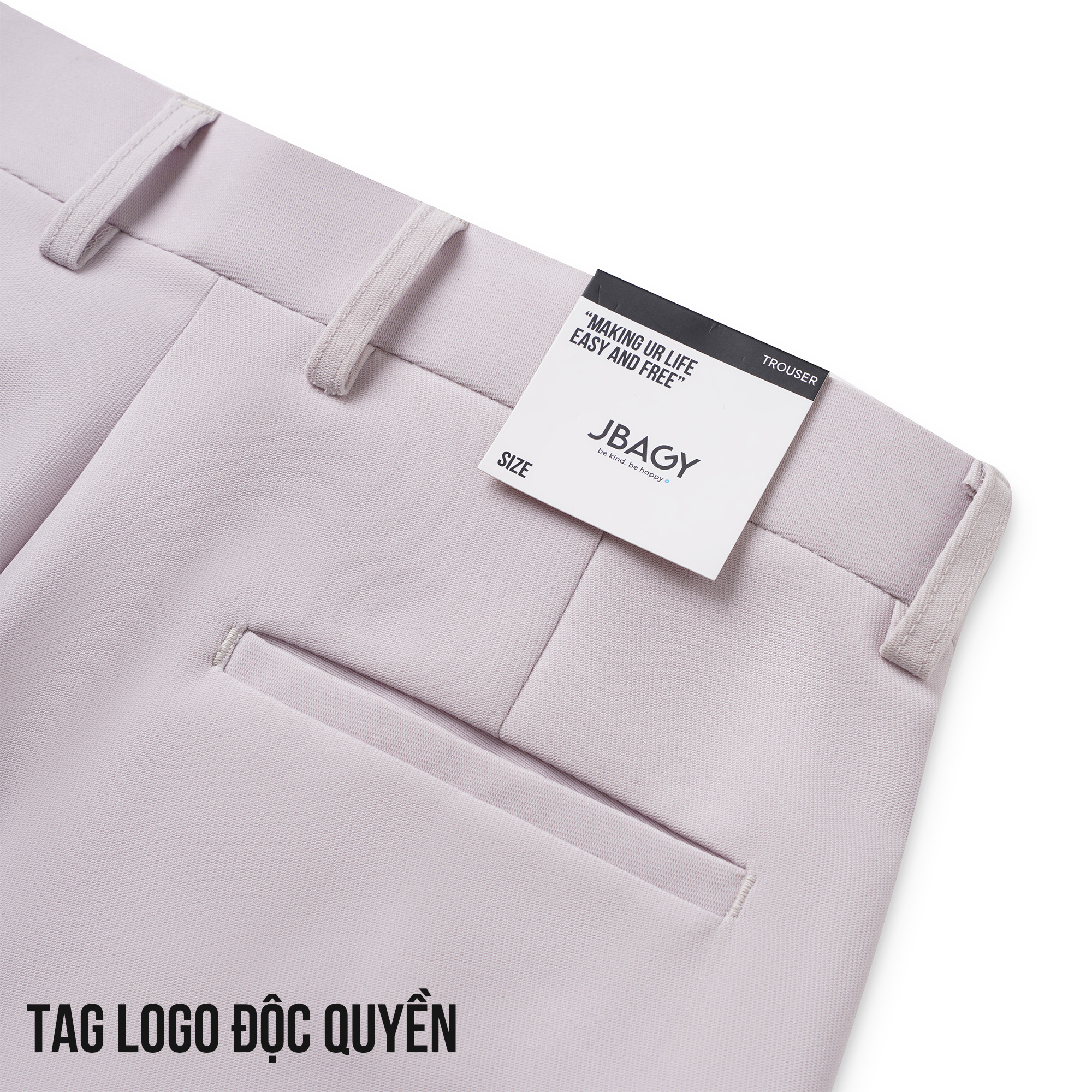 Mô tả Quần âu nam JBAGY - Smart Pants điều chỉnh cạp, vải Vitex co giãn cao cấp chống nhăn - JA0303 - 5