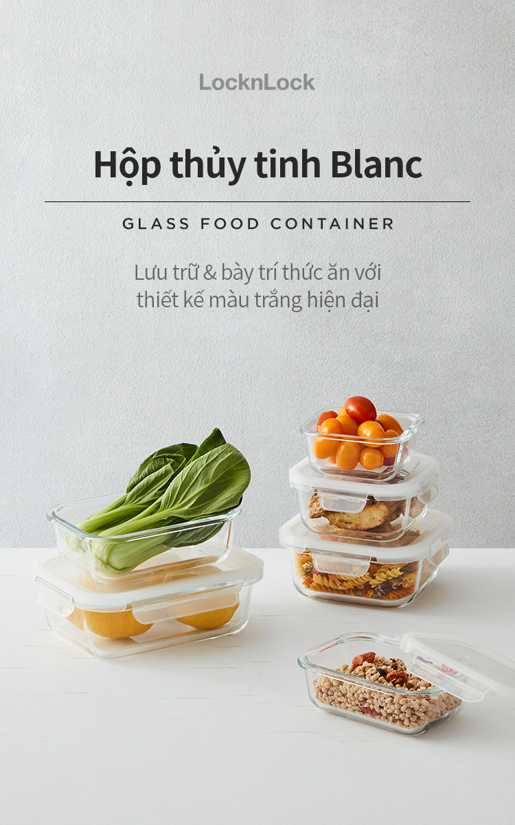 Hộp thủy tinh chia ngăn LocknLock BLANC LLG120