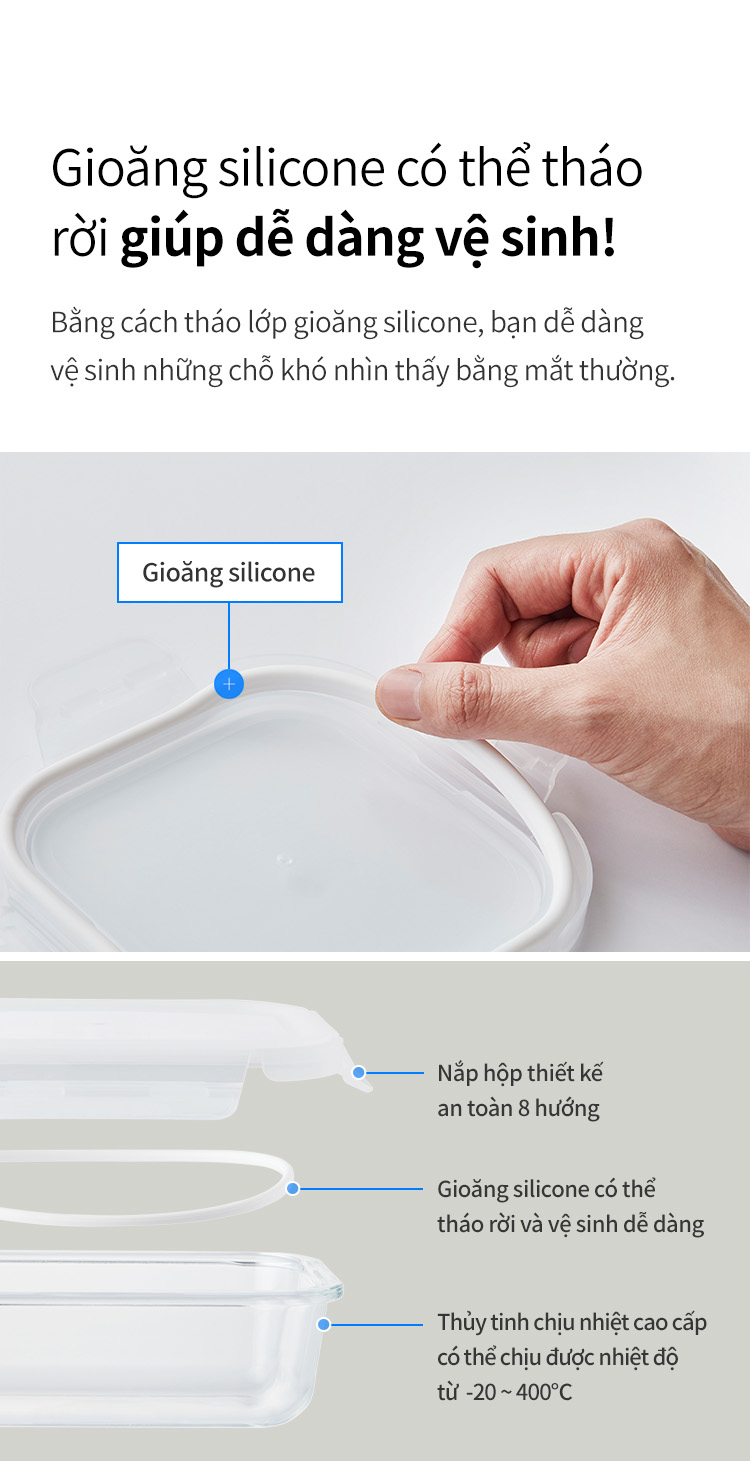 Tính năng hộp thủy tinh LocknLock LLG120