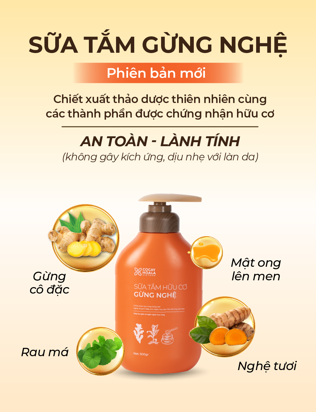 Mô tả Sữa Tắm Thảo Dược Gừng Nghệ Cỏ Cây Hoa Lá 30g Làm Sạch Sâu, Ngăn Ngừa Mụn Trên Da - 6