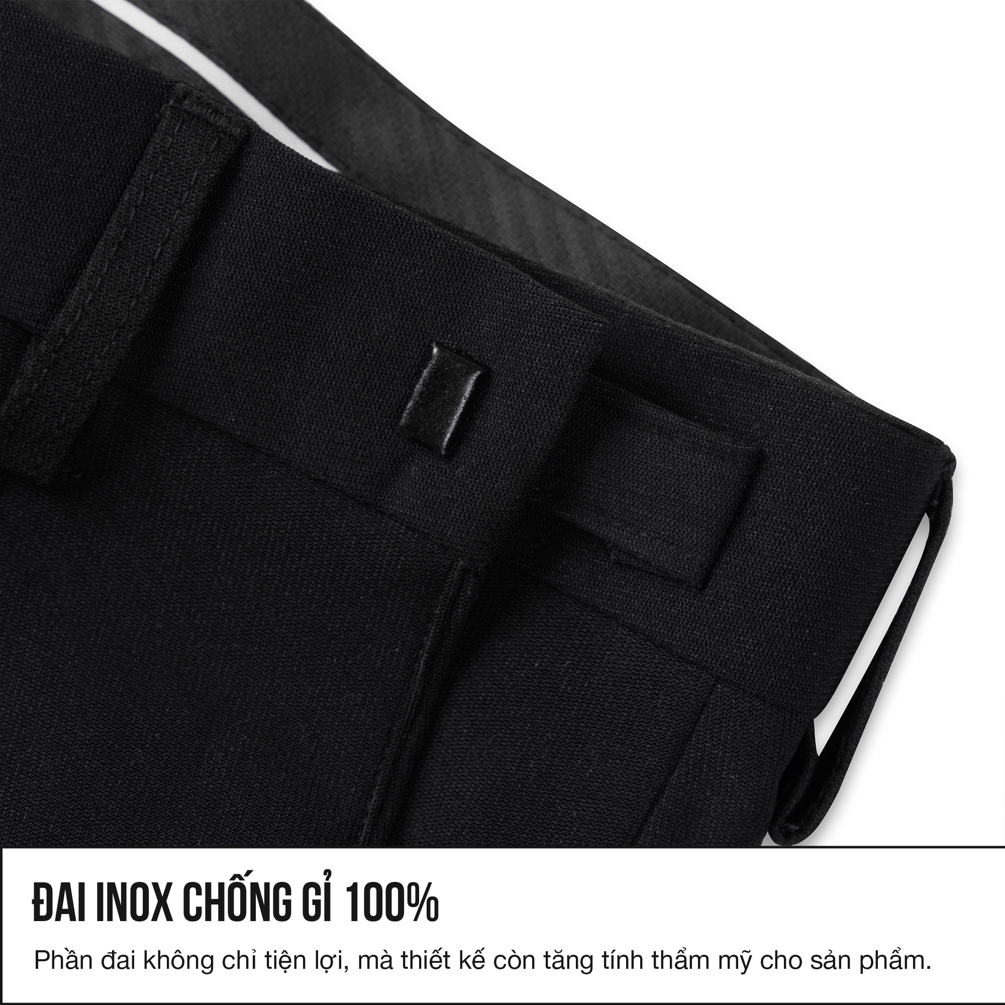 Mô tả Quần âu nam JBAGY - Smart Pants điều chỉnh cạp, vải Vitex co giãn cao cấp chống nhăn - JA0303 - 3