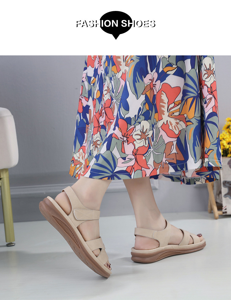 Giày Sandal Nữ Đế Bằng Da Mềm Êm Nhẹ (002) ảnh góc