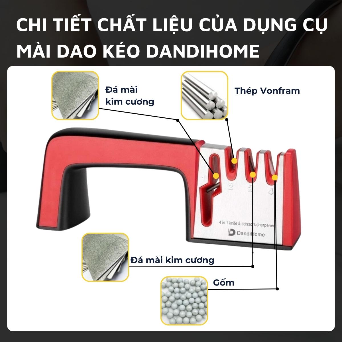 Mô tả Dụng cụ mài dao kéo đa năng 4 trong 1 DandiHome - 3
