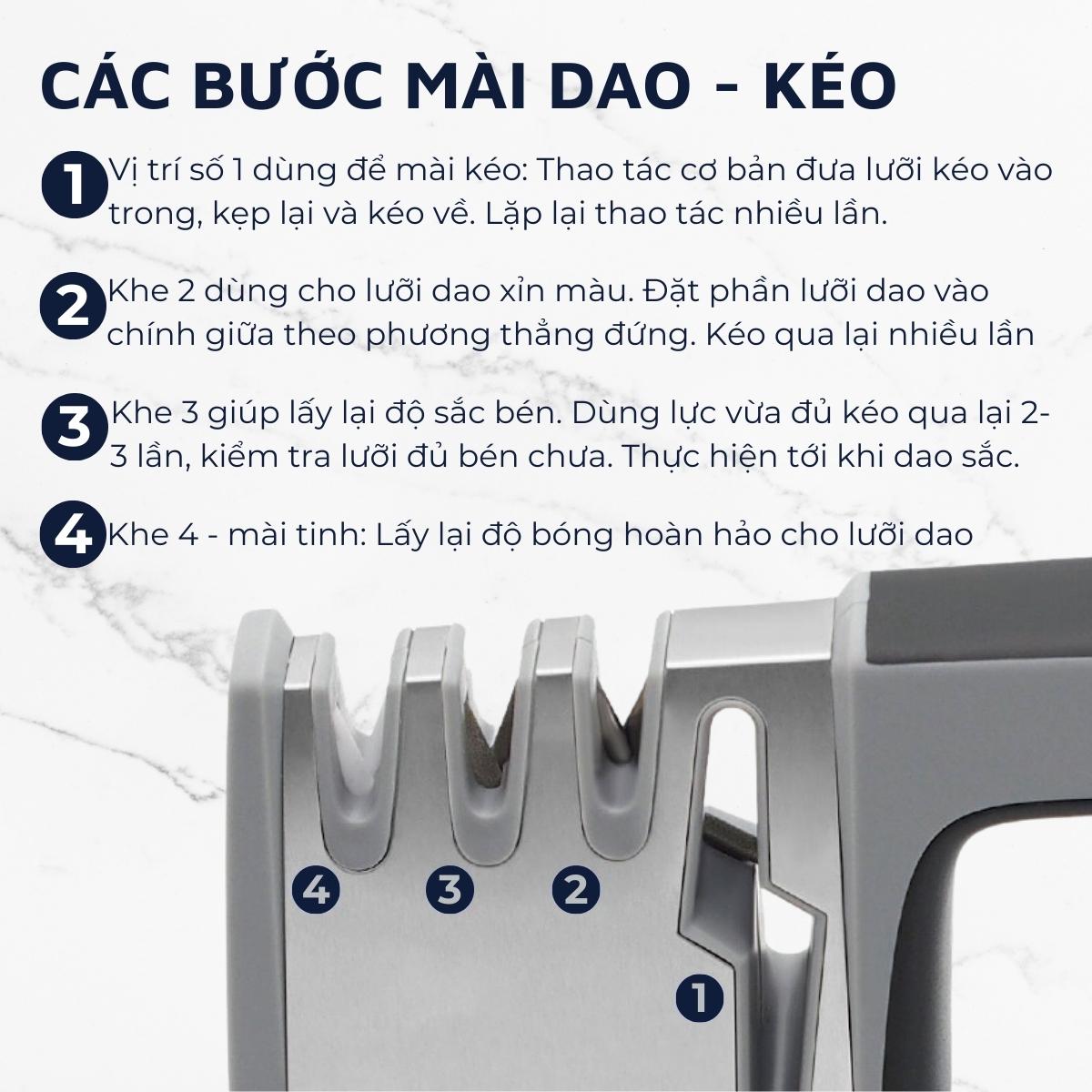 Mô tả Dụng cụ mài dao kéo đa năng 4 trong 1 DandiHome - 4