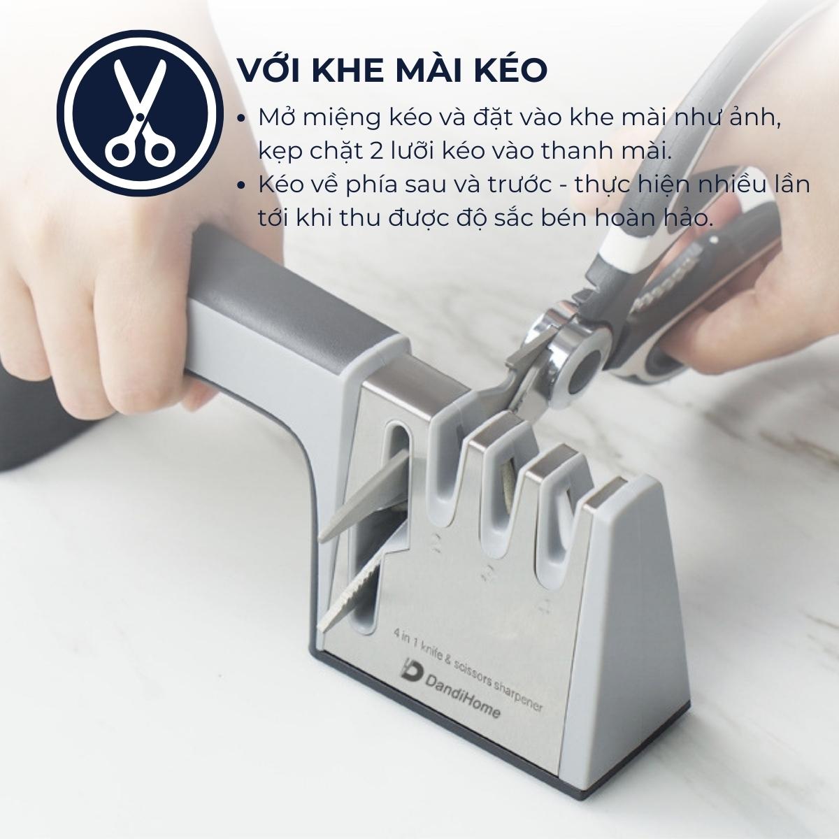 Mô tả Dụng cụ mài dao kéo đa năng 4 trong 1 DandiHome - 5