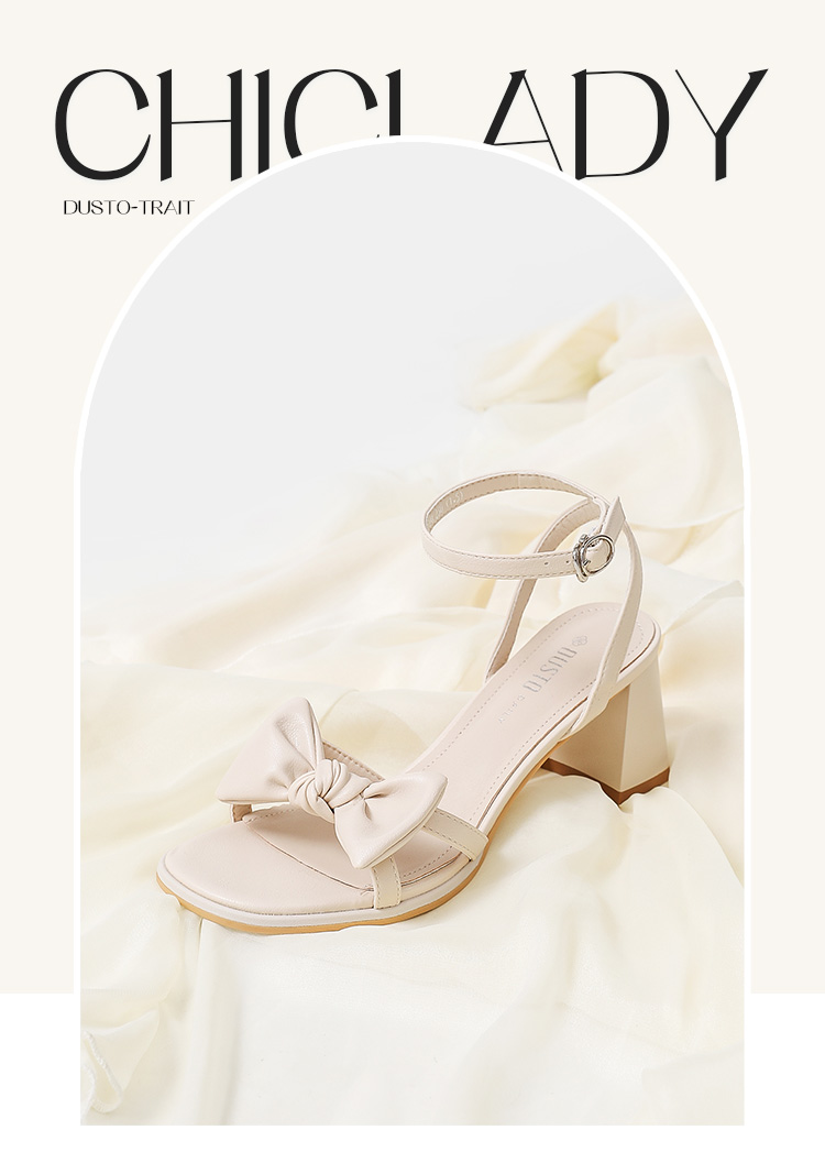 Mô tả Giày Sandal Cao Gót Nữ Thời Trang Thanh lịch Cho Nàng, Da Mềm Gót Vuông Cao 5cm - 7